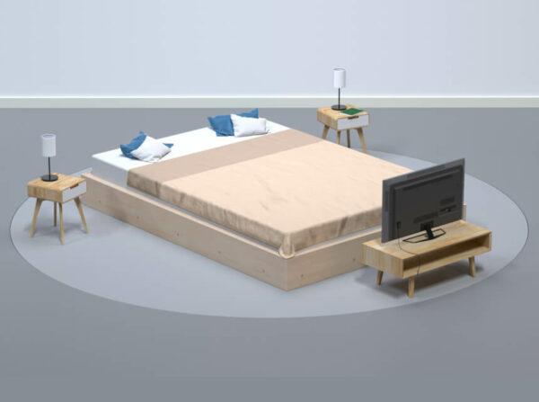 plateforme pour lit rectangle